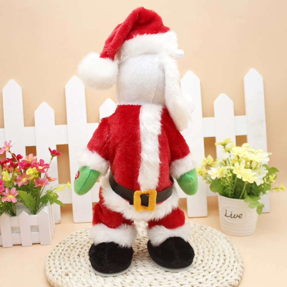 Dancing Santa Claus Musical Electric Twerk Singing Dancing Santa Clause hip shake Figure Twisted Hip Toys Xmas New Year Gift